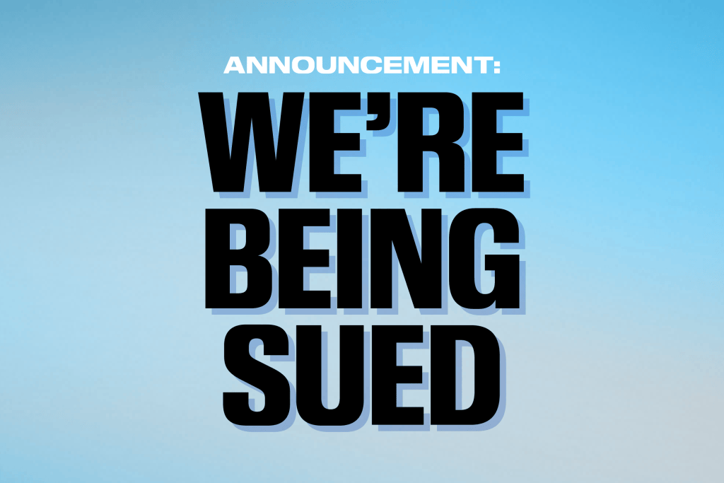 The Grind lawsuit announcement graphic