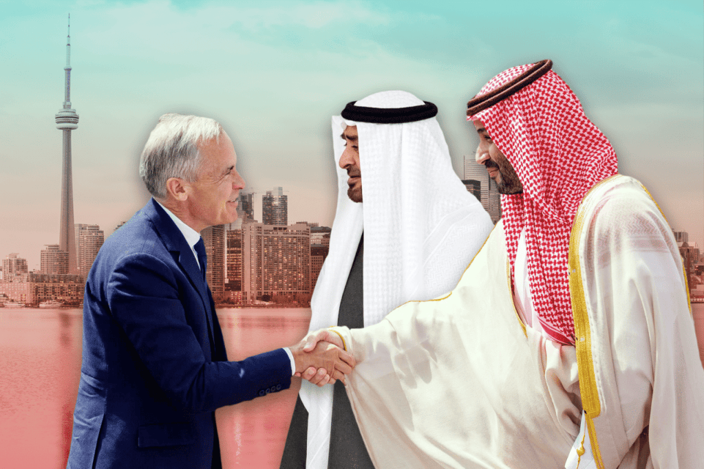 The Breach illustration on Gulf sovereign wealth funds and Carney's investment summit