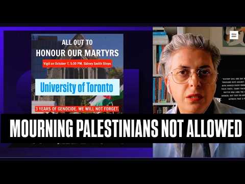 UNIVERSITY OF TORONTO BANS STUDENTS FROM MOURNING PALESTINIANS